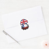 チリ英国チリ国旗 ラウンドシール (封筒)