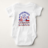 チリ製 部品2 ベビーボディスーツ (裏面)