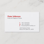 チリ農家/生産者カピスキュイム名刺 名刺 (正面)