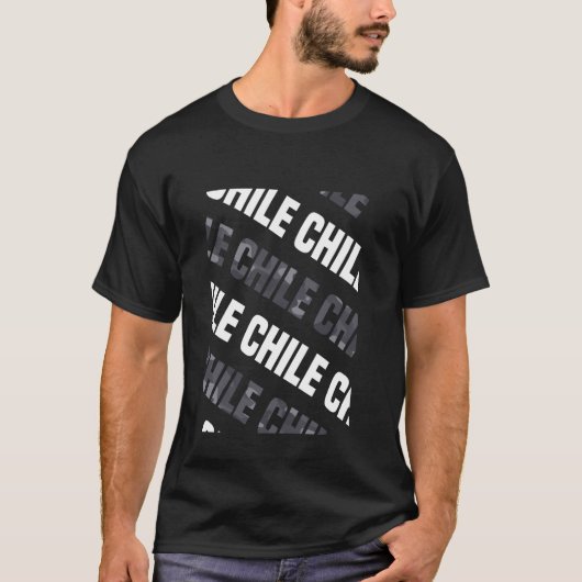 チリ迷彩柄パターングレーカモフラージュ Tシャツ (正面)