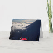 チリ飛んでいるーのオソルノ火山の上空 カード (正面)