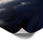 チリ飛んでいるーのオソルノ火山の上空 ポスター (角)