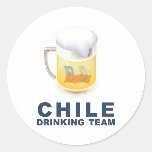 チリ飲料チーム ラウンドシール (正面)