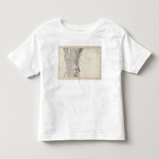 チリ7の共和国の地図 トドラーTシャツ (正面)