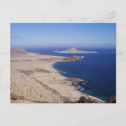 チリ，アタカマ砂漠と太平洋海 ポストカード (正面)