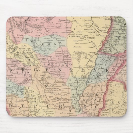 チリ、アルゼンチン共和国、パラグアイ、ウルグアイ マウスパッド (正面)