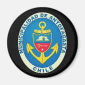 チリ,アントファガスタの紋章 マグネット (正面)