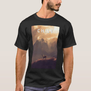 チリ イラスト 旅行 アート ヴィンテージ Tシャツ