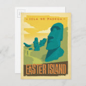 チリ，イースター島 ポストカード (正面/裏面)