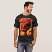 チリ エイリアン - スパイシーで面白いフードアート Tシャツ (正面フル)