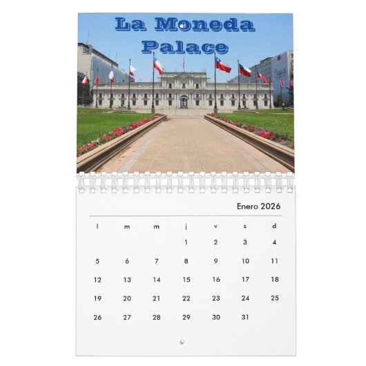 チリ カレンダー (1月 2026)