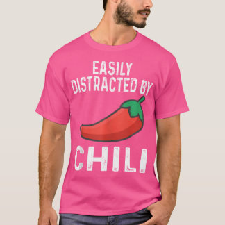 チリ・クックオフ チリペッパーに気が散りやすい F Tシャツ