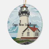 チリ，ケープホルンライトハウス セラミックオーナメント (左)