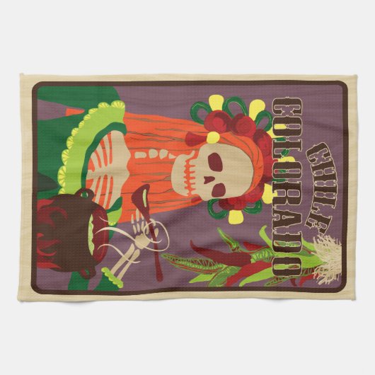 チリ・コロラド キッチンタオル (横)