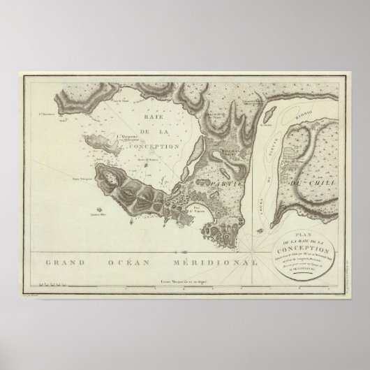 チリ，コンセプションベイ ポスター (正面)