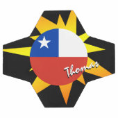 チリ・サッカー・チリ国旗/BANG サッカーボール (フラット)