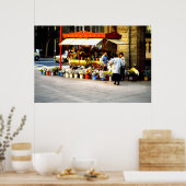 チリ，サンティアゴ，花屋 ポスター (キッチン)