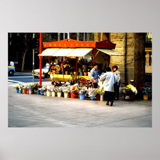 チリ，サンティアゴ，花屋 ポスター (正面)