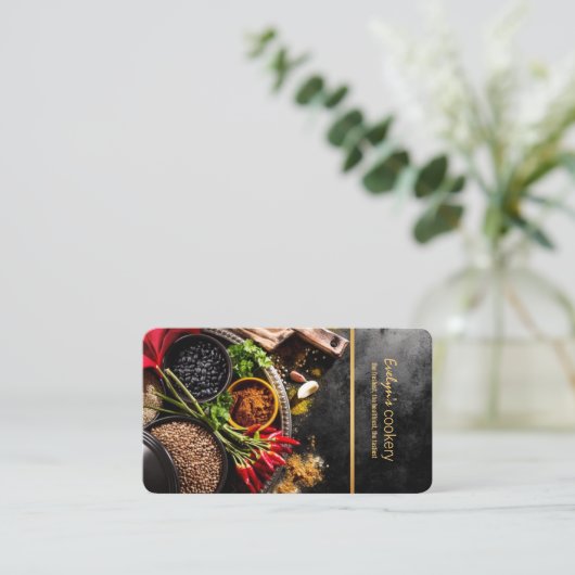 チリ·スパイス·レストラン·ビジネス·カード 名刺 (スタンド正面)