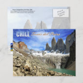 チリ，トーレスデルペイネ国立公園 ポストカード (正面/裏面)