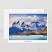 チリ·パタゴニアのトレス·デル·ペイン シーズンポストカード (正面/裏面)