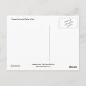 チリ,パルケ・トーレス・デル・ペイン ポストカード (裏面)