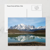 チリ，パルケ・トーレス・デル・ペイン ポストカード (正面/裏面)
