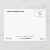 チリ，パルケ・トーレス・デル・ペイン ポストカード (裏面)