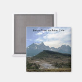 チリ，パルケ・トーレス・デル・ペイン マグネット (正面/裏面)