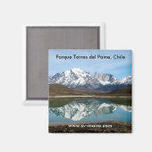 チリ,パルケ・トーレス・デル・ペイン マグネット (正面/裏面)