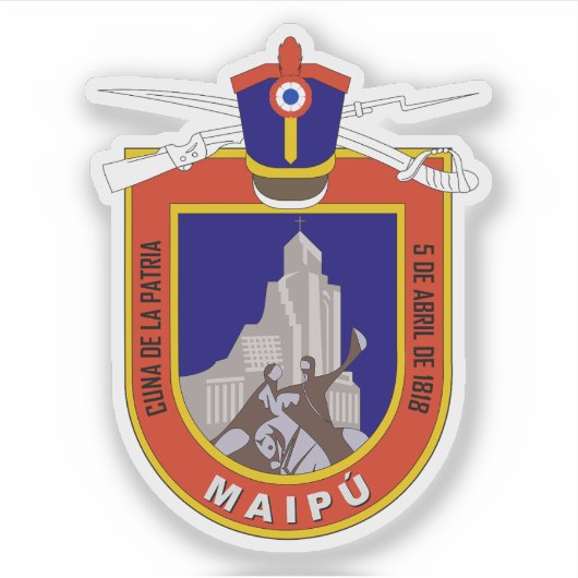 チリ,マイプーのコート シール (正面)