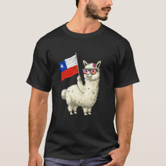 チリ ラマ チリの誇り チリのルーツ チリ フラ Tシャツ