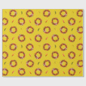 チリ リストラ リースとペッパー オールオーバー パターン ラッピングペーパー (フラット)