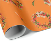 チリ リストラ リースとペッパー オールオーバー パターン  ラッピングペーパー (ロールコーナー)