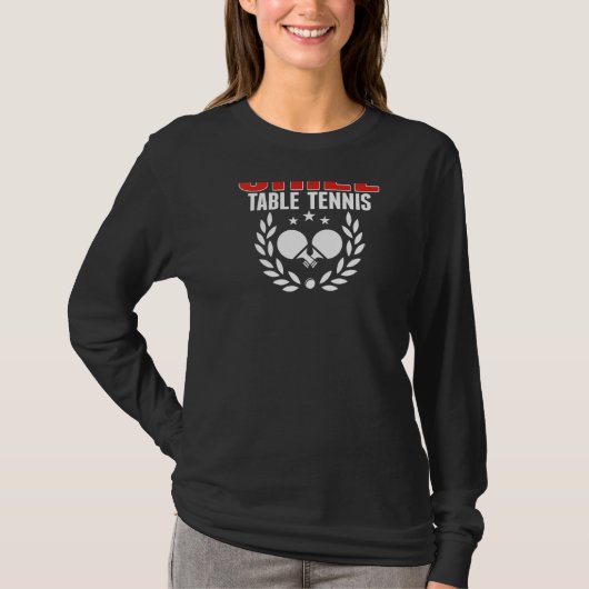 チリ 卓球 チリ代表卓球チーム サポート Tシャツ (正面)