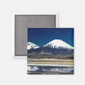 チリ，火山パリナコッタ マグネット (正面/裏面)