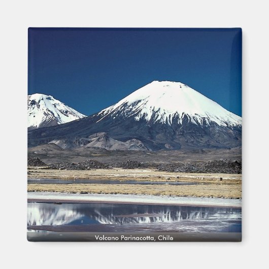 チリ，火山パリナコッタ マグネット (正面)