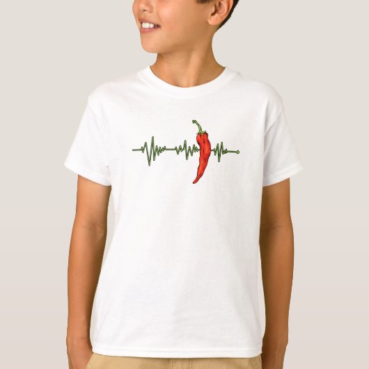 チリ 赤唐辛子 - インド料理 Tシャツ (正面)