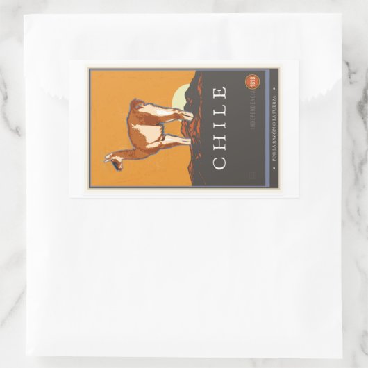 チリ 長方形シール (バッグ)