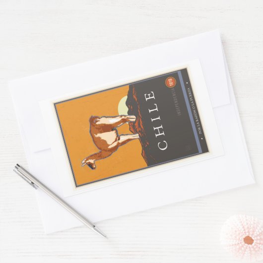 チリ 長方形シール (封筒)