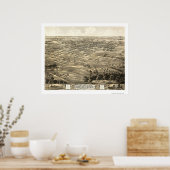 チリ、MOパノラママップ – 1869 ポスター (キッチン)