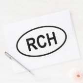 チリ「RCH」 楕円形シール (封筒)