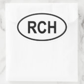 チリ「RCH」 楕円形シール (バッグ)
