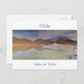 チリ – Salar de Talar塩フラットポストカードno文字 ポストカード (正面/裏面)