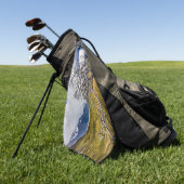 チリ、Torres del Paine、Burnt tree ゴルフタオル (グリーン)