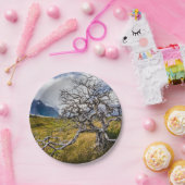 チリ、Torres del Paine、Burnt tree ペーパープレート (パーティー)