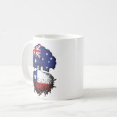 チリAustralian Tree Roots国旗 コーヒーマグカップ (正面左)