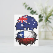 チリAustralian Tree Roots国旗 ポストカード (スタンド正面)