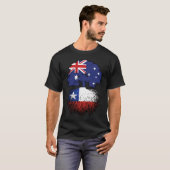 チリAustralian Tree Roots国旗 Tシャツ (正面フル)