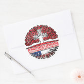 チリChilenisch Schweizer Schweiz Baum Wurzel ラウンドシール (封筒)